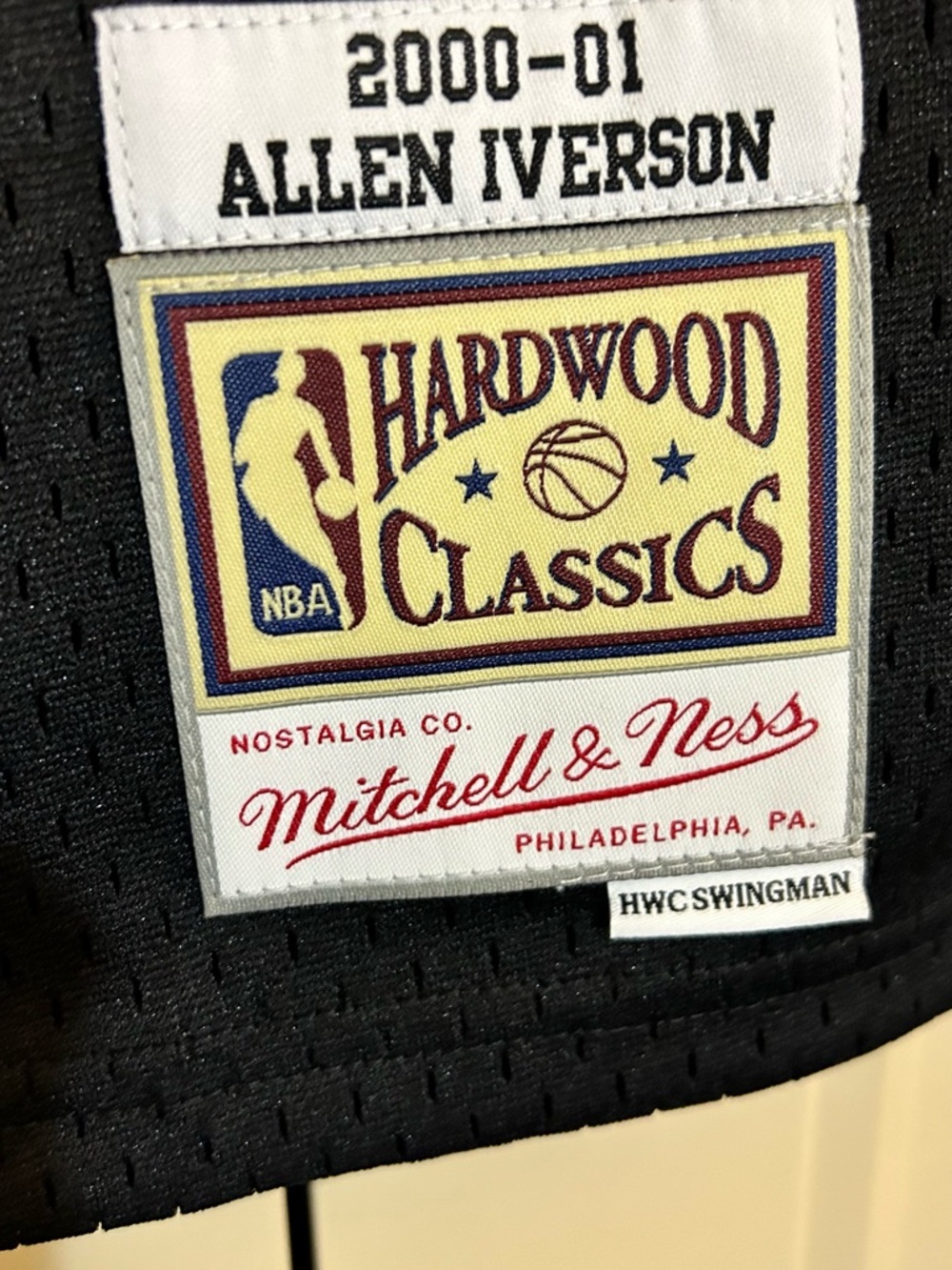 Mitchell & Ness Black Sixers #3 Hardwood Classics Jersey - Picture 8 of 9